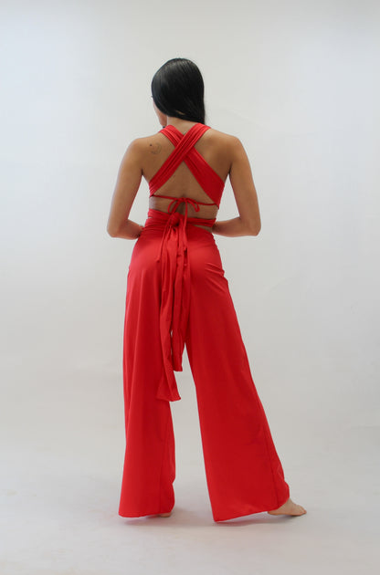 NALU COVER UP PALAZZO PANTS SCARLET